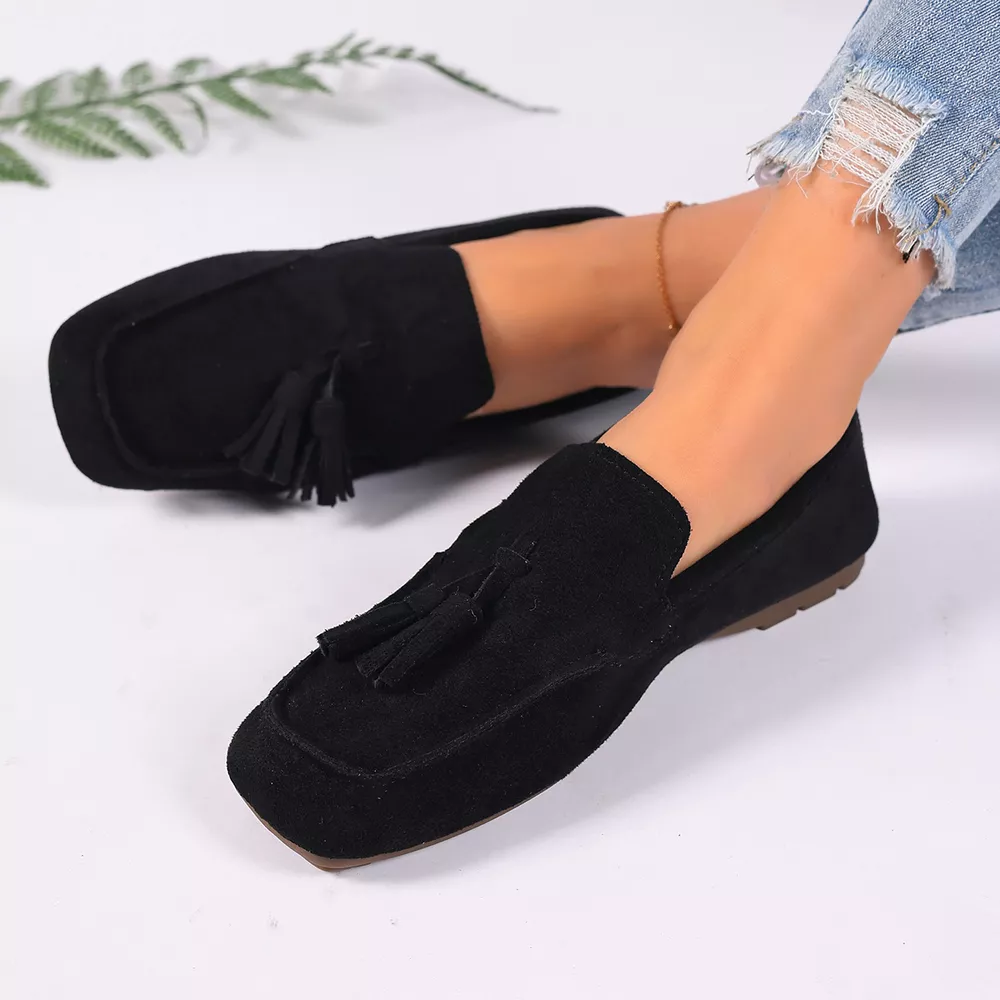 Tassel Accent Suede Loafers, image 3