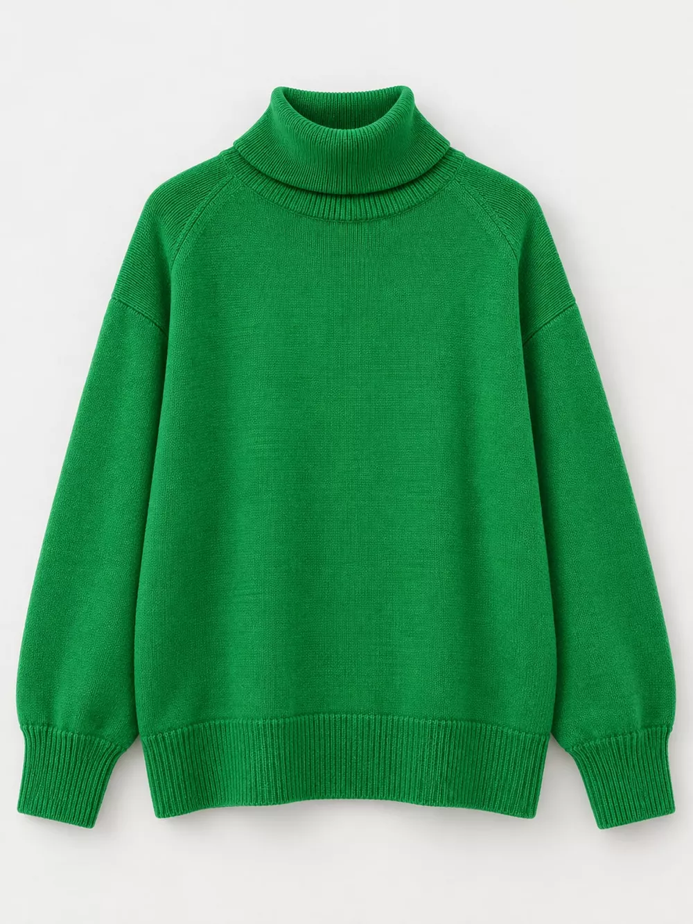 Oversized Turtleneck Dropped Shoulder Sweater, image 21