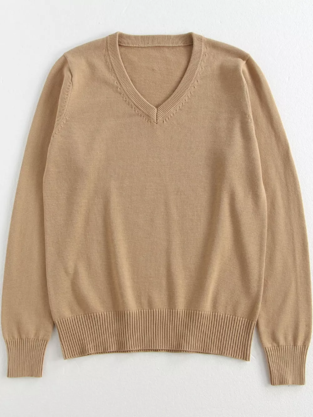 Full Size V-Neck Long Sleeve Sweater Plus Size, image 27