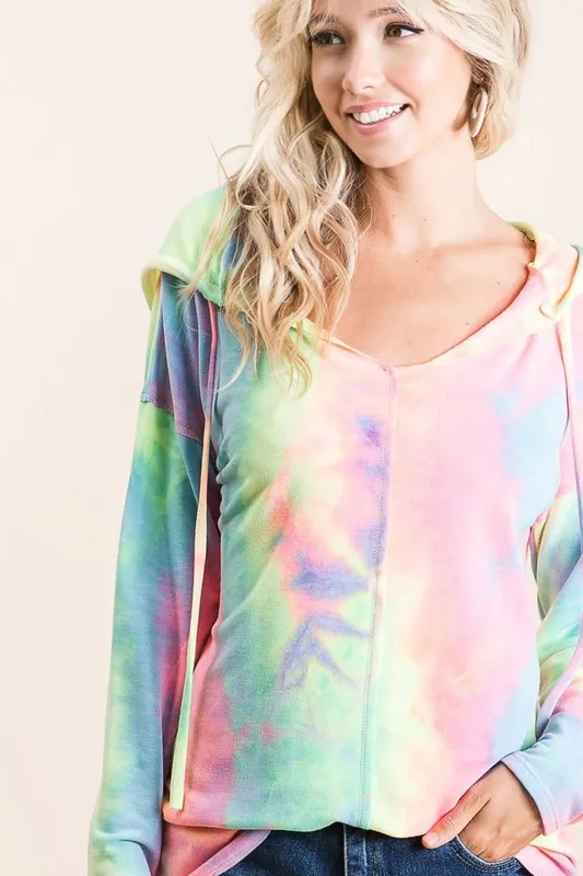 Tie Dye Terry Long Sleeve Hoodie, image 12