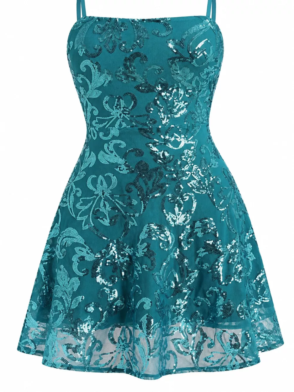 Sequin Square Neck Mini Dress, image 30