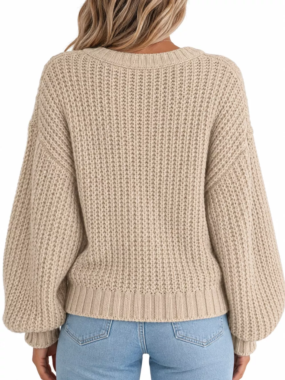 Full Size Chunky Knit Button-Down Cardigan Plus Size, image 9