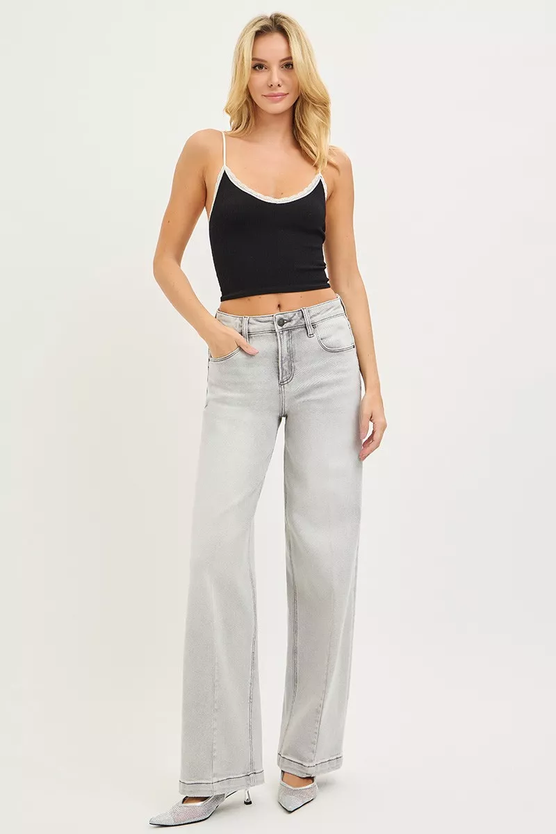 Slouchy Baggy Jeans with Contrast Stitching, image 4