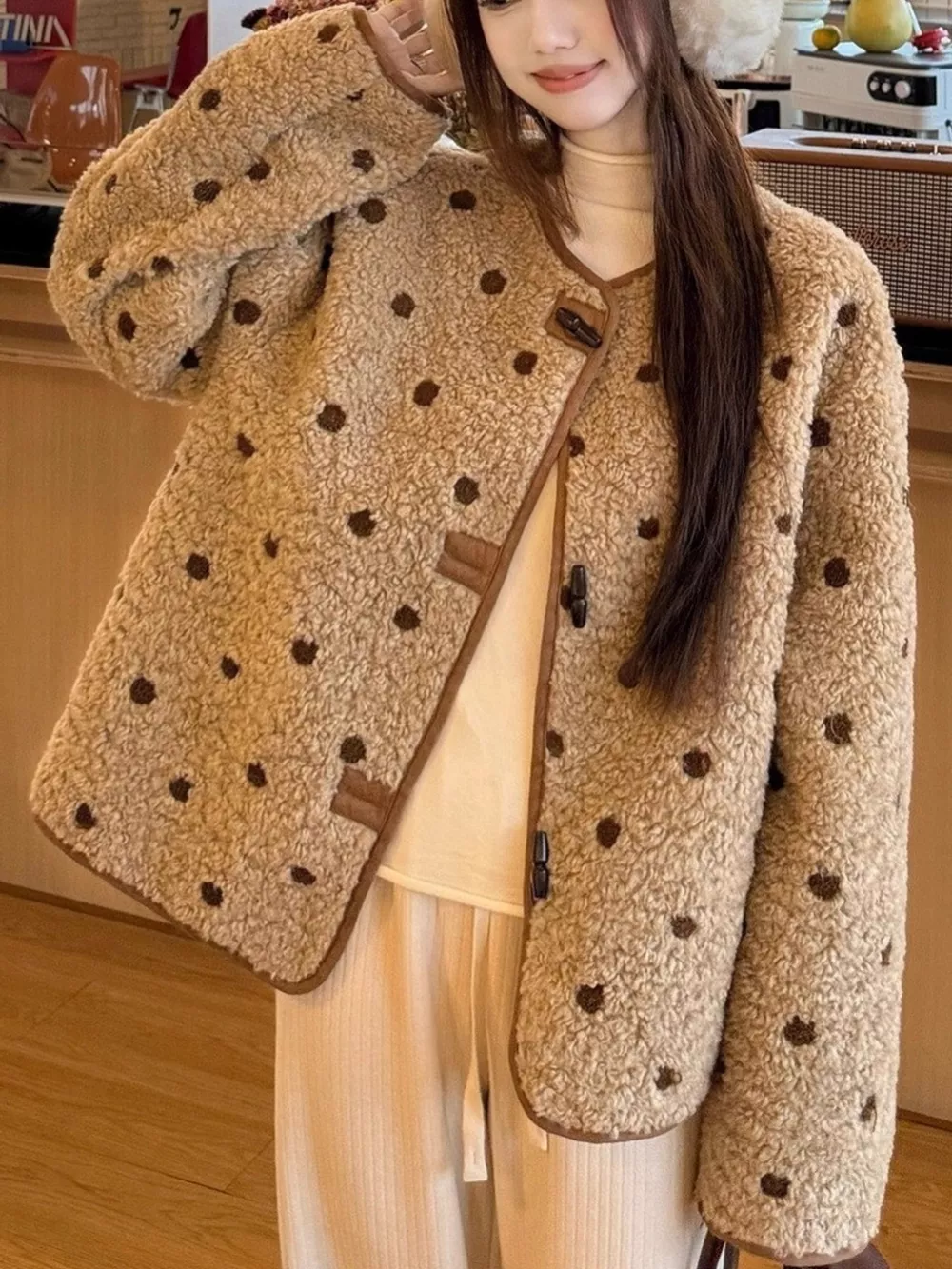 Polka Dot Toggle Jacket
