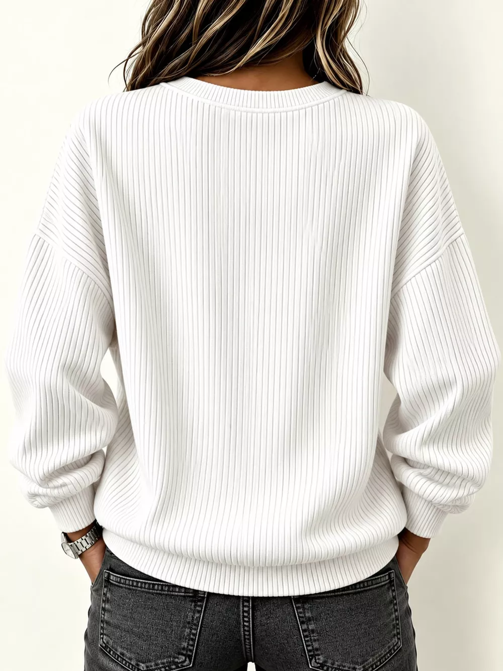 Full Size Quarter-Zip Dropped Shoulder Sweatshirt Plus Size, image 10