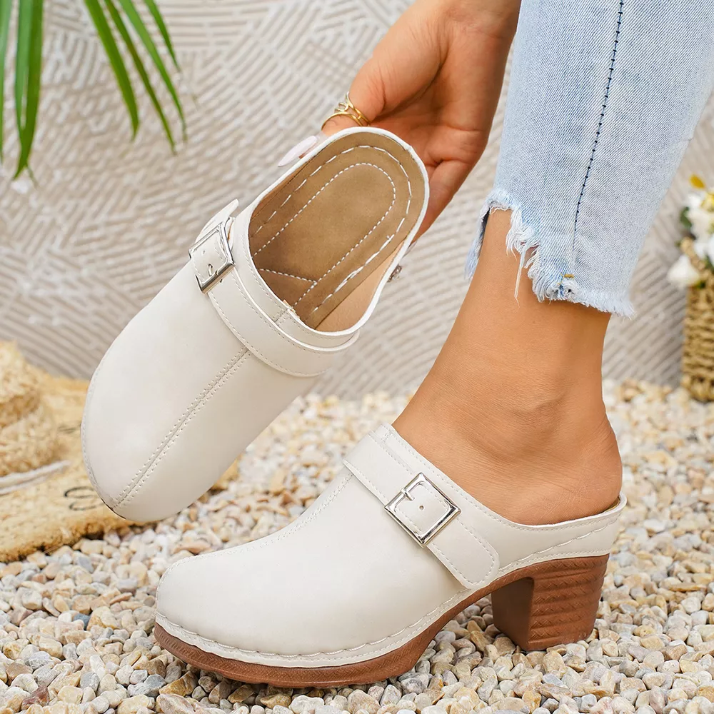 Round Toe Block Heels Sandals, image 10