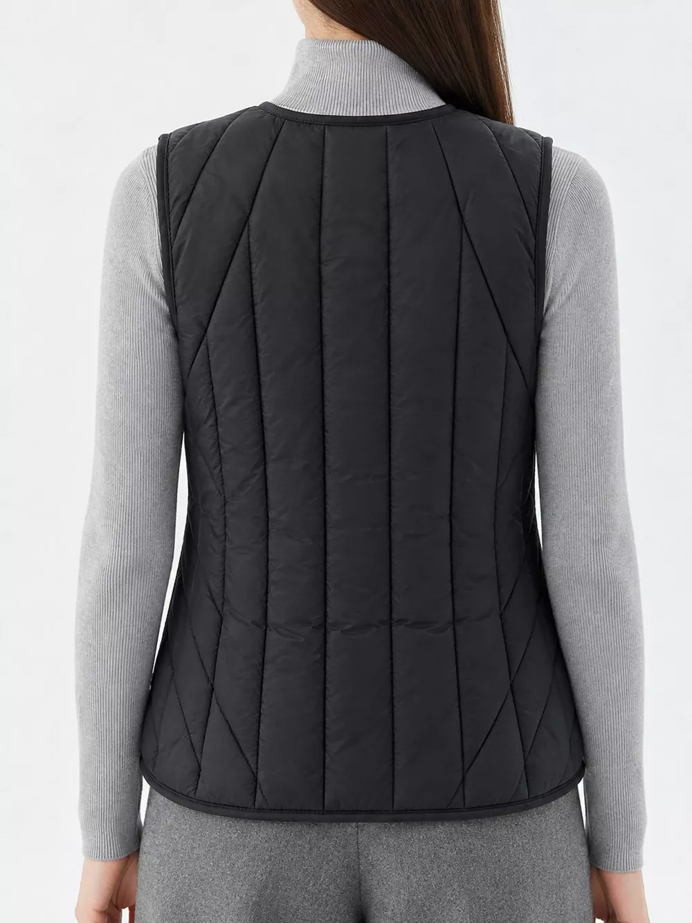 Full Size Quilted Button Up Vest Coat Plus Size, image 41