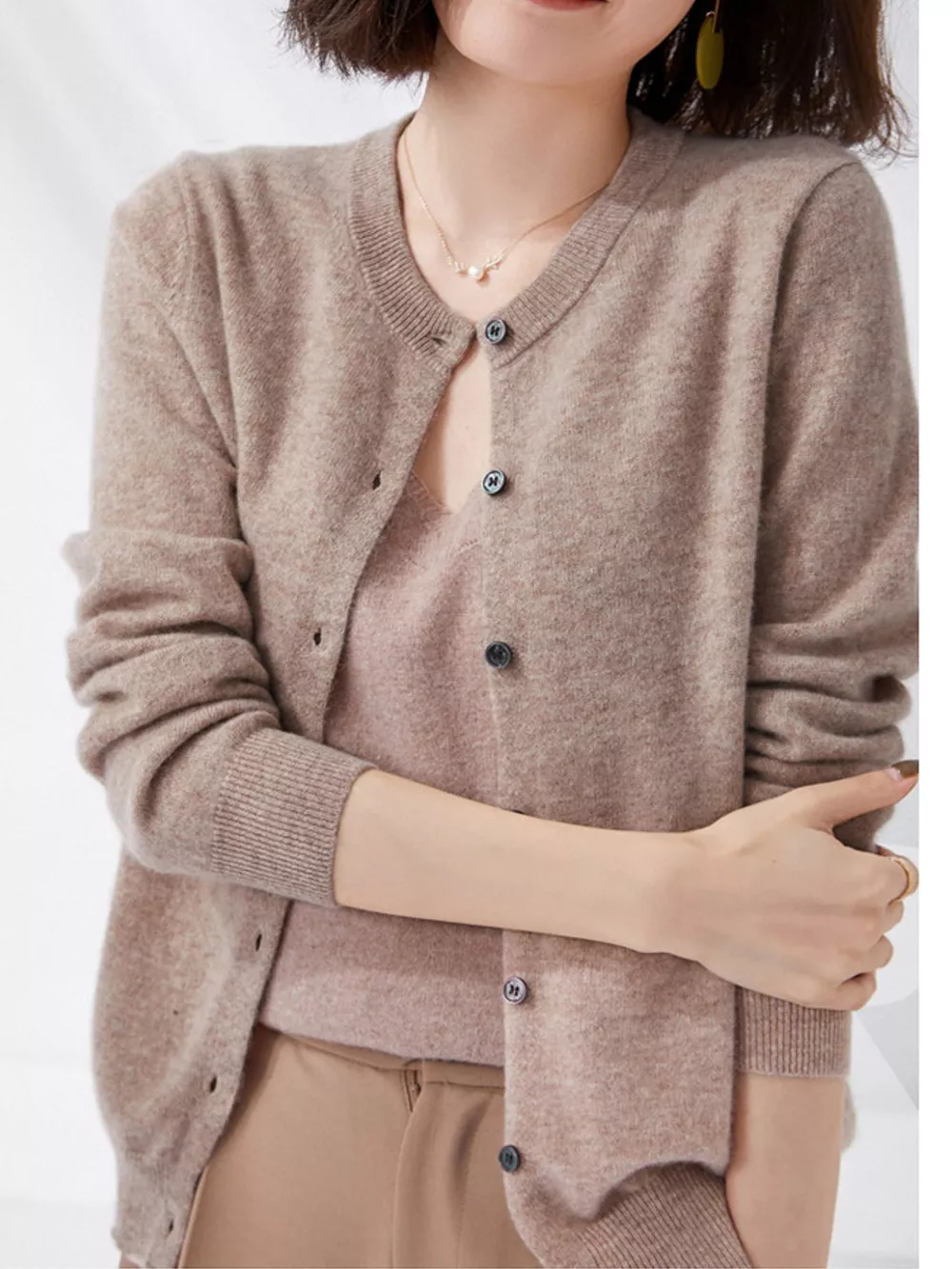 Crew Neck Button-Down Cardigan, image 39