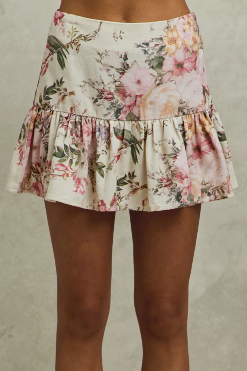 Floral Print Fit and Flare Mini Skirt, image 15