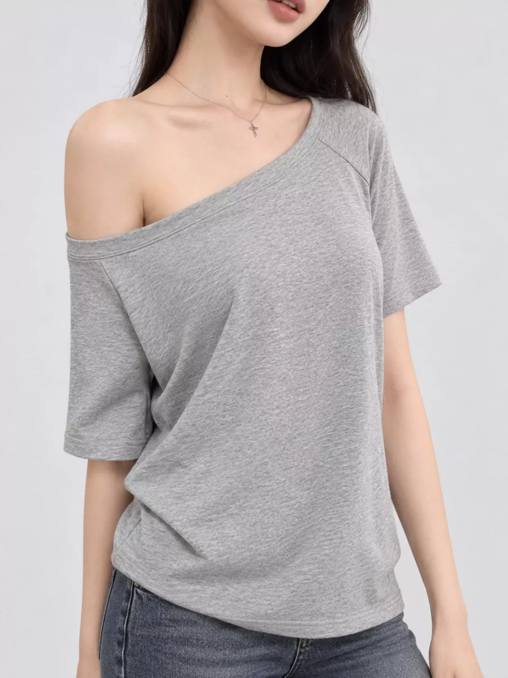 Boat Neck Short Sleeve T-Shirt, image 7