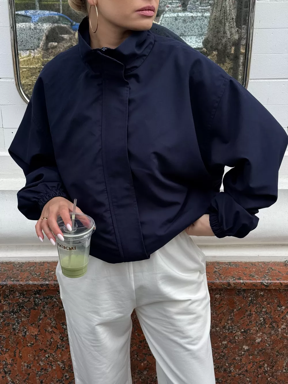 Zip Up Dropped Shoulder Jacket, image 3