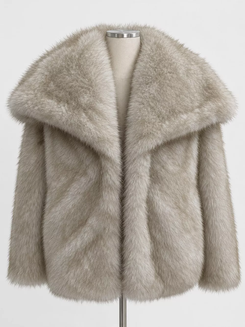 Fox Fur Collar Winter Outerwear, image 60