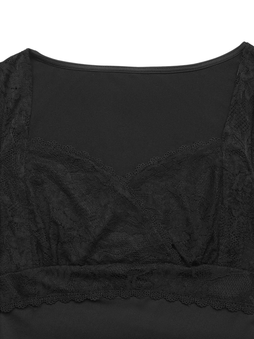 Lace Sweetheart Neck Cap Sleeve Bodysuit, image 8