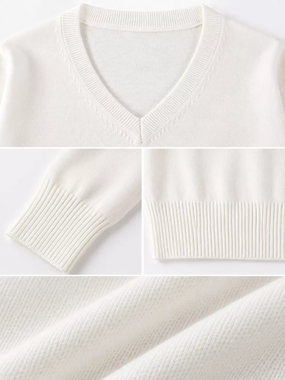 Full Size V-Neck Long Sleeve Sweater Plus Size, image 3