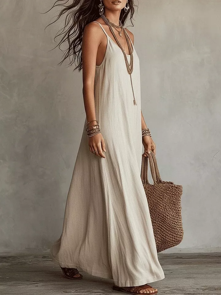 Spaghetti Strap Maxi Dress, image 3