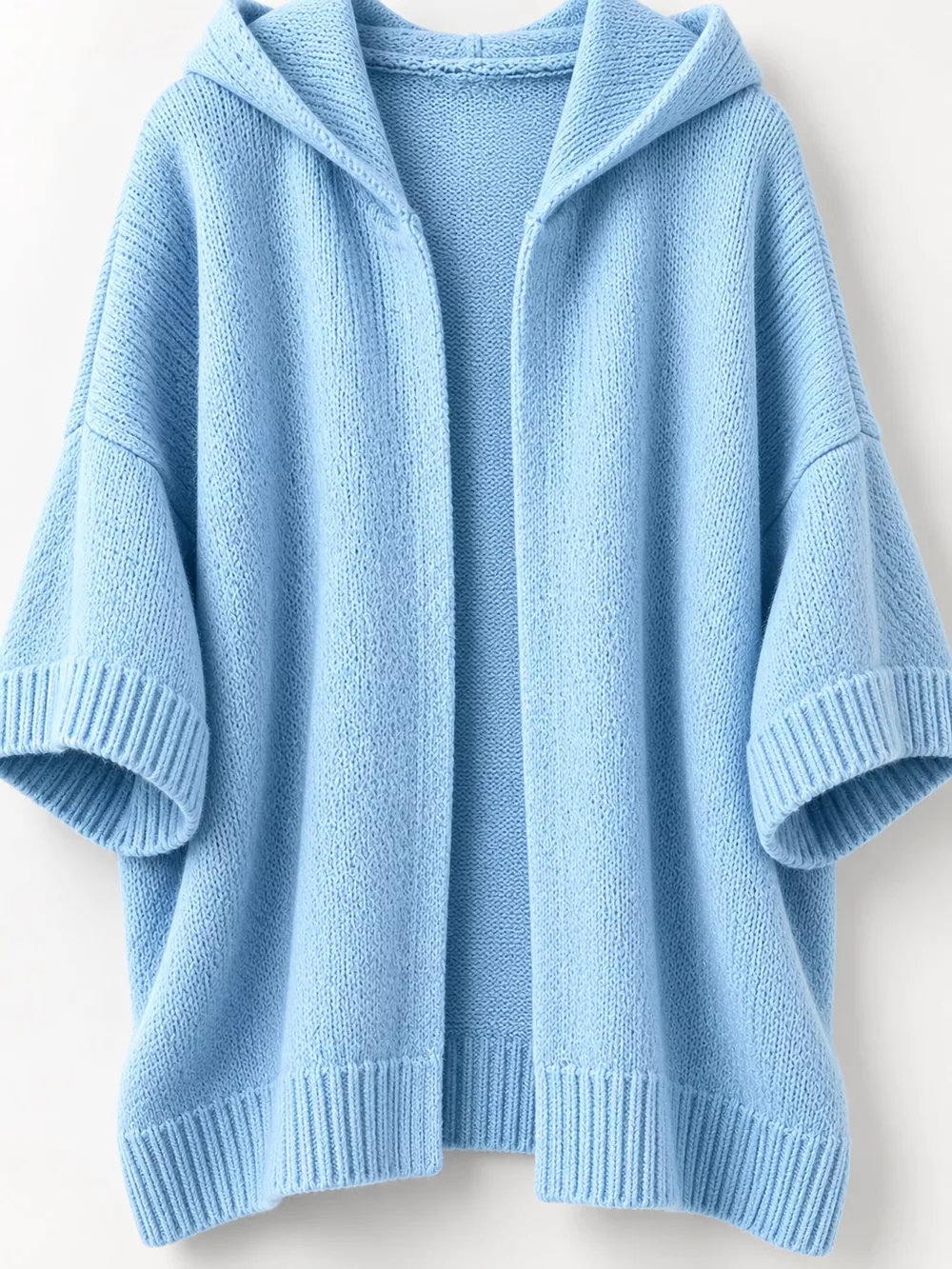 Full Size Hooded Open-Front Knit Cardigan Plus Size, image 10