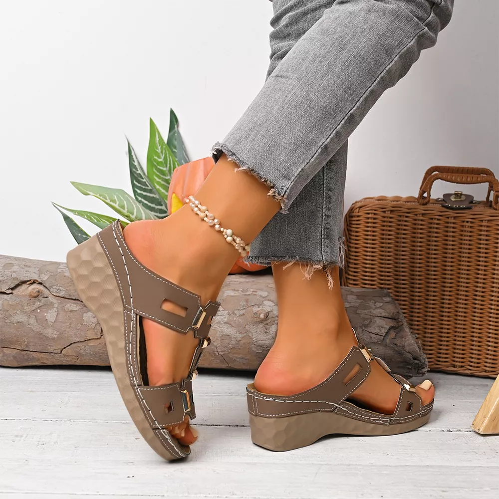 Open Toe Wedge Sandals, image 4