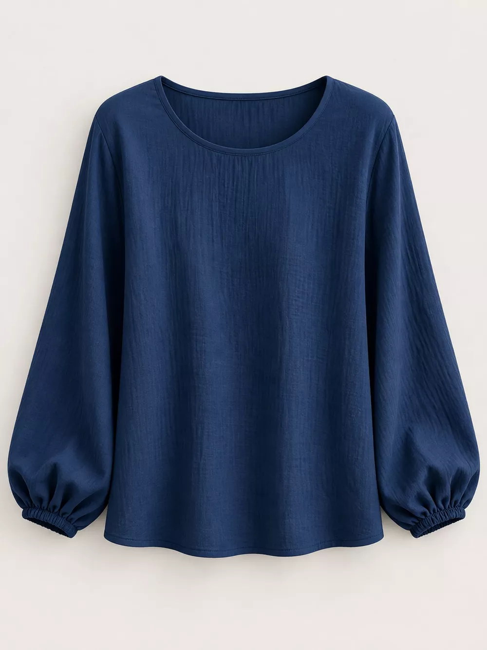 Full Size Elasticated Cuffs Long Sleeve Blouse Plus Size, image 18