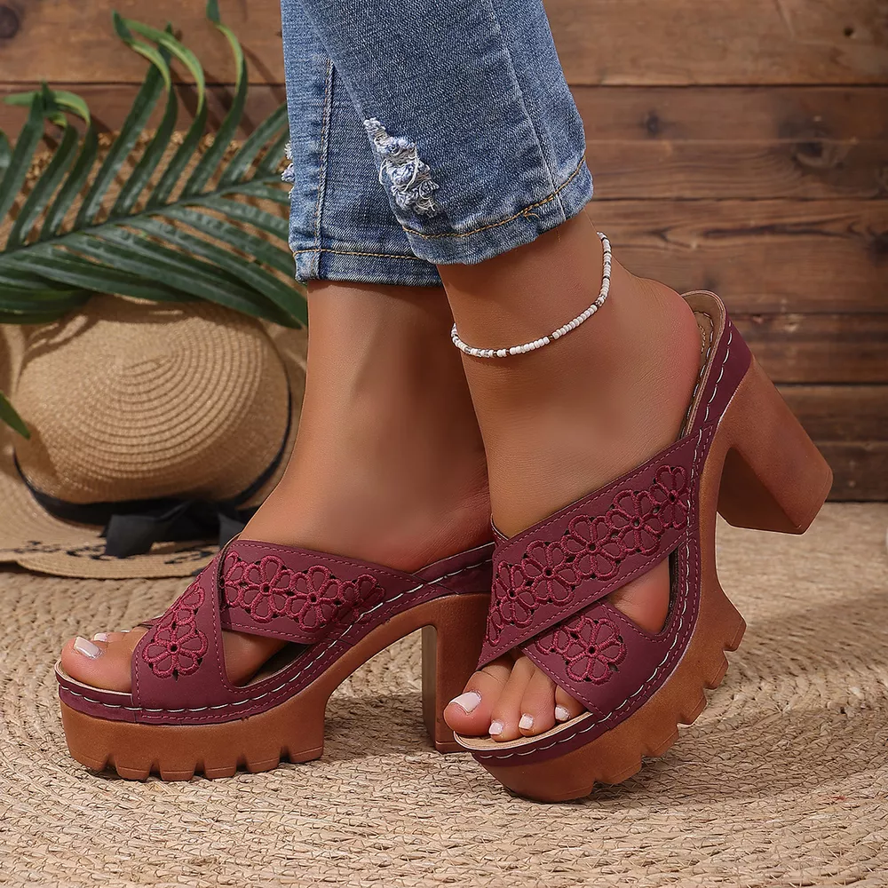 Open Toe Block Heels Sandals, image 10