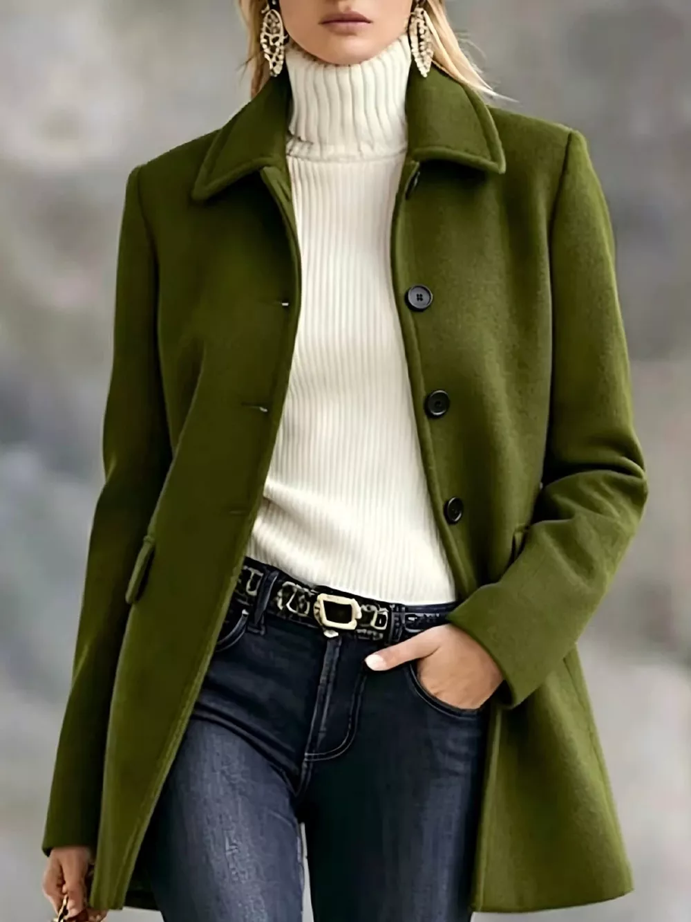 Single-Breasted Longline Coat, image 4