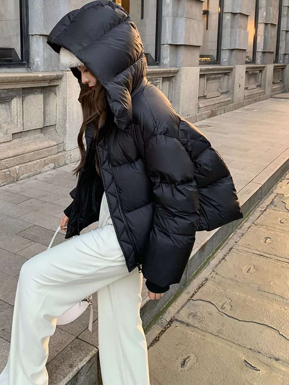 Quilted Hooded Puffer Jacket, image 3