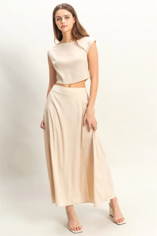 Sleeveless Top and Maxi Skirt Set