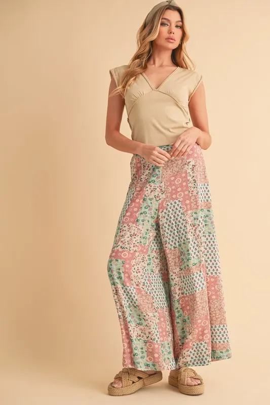 Printed Wide Leg Pants, image 8