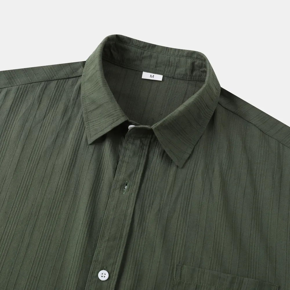 Men's Short Sleeve Button Down Shirt with Chest Pocket, image 8