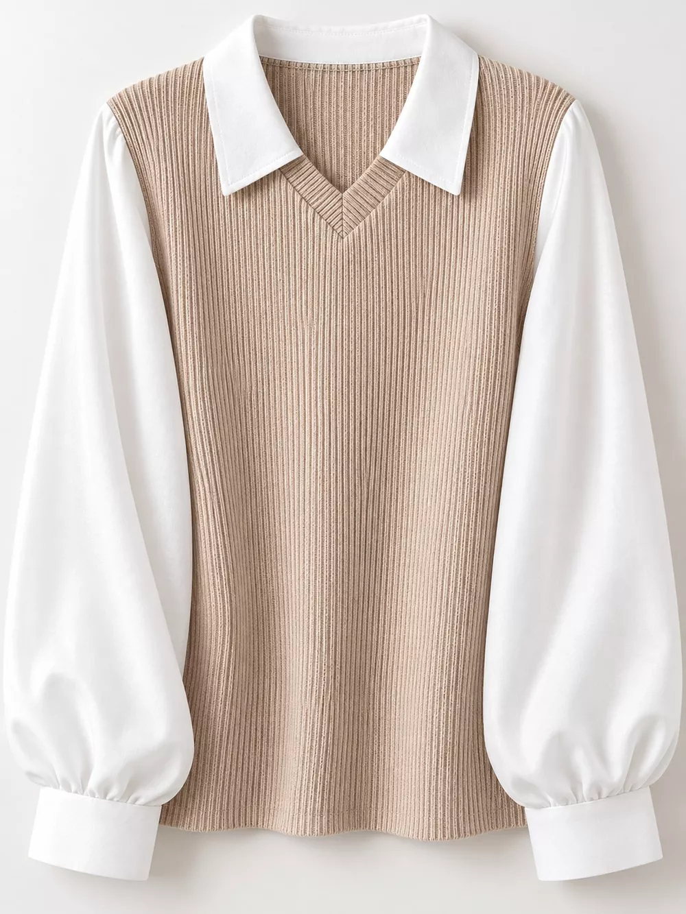 Layered Look Long Sleeve Blouse, image 15
