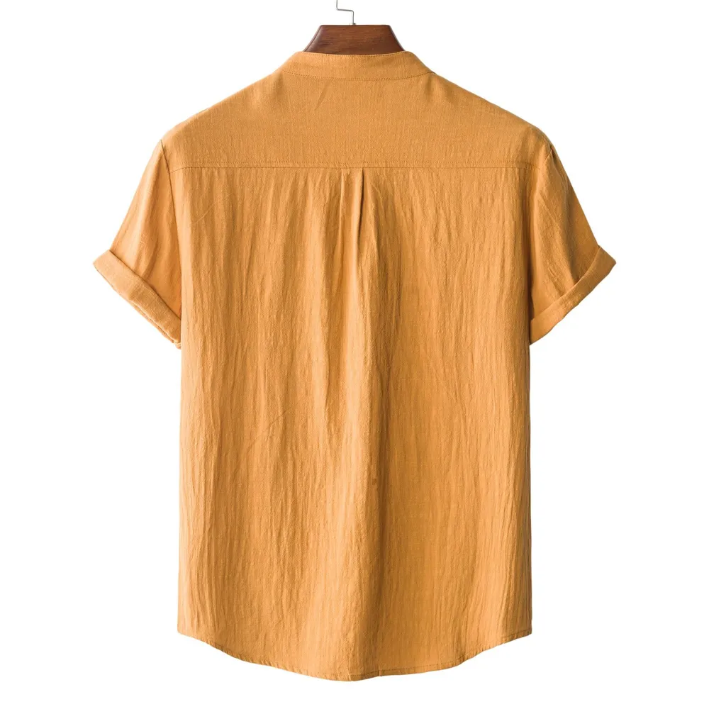 Men's Plus Size Textured Short Sleeve Blouse, image 6