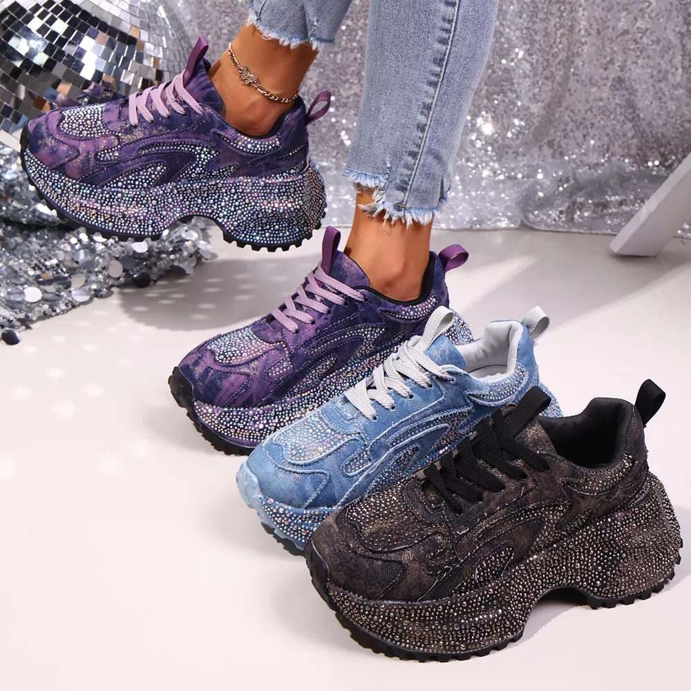 Rhinestone Lace Up Sneaker, image 10