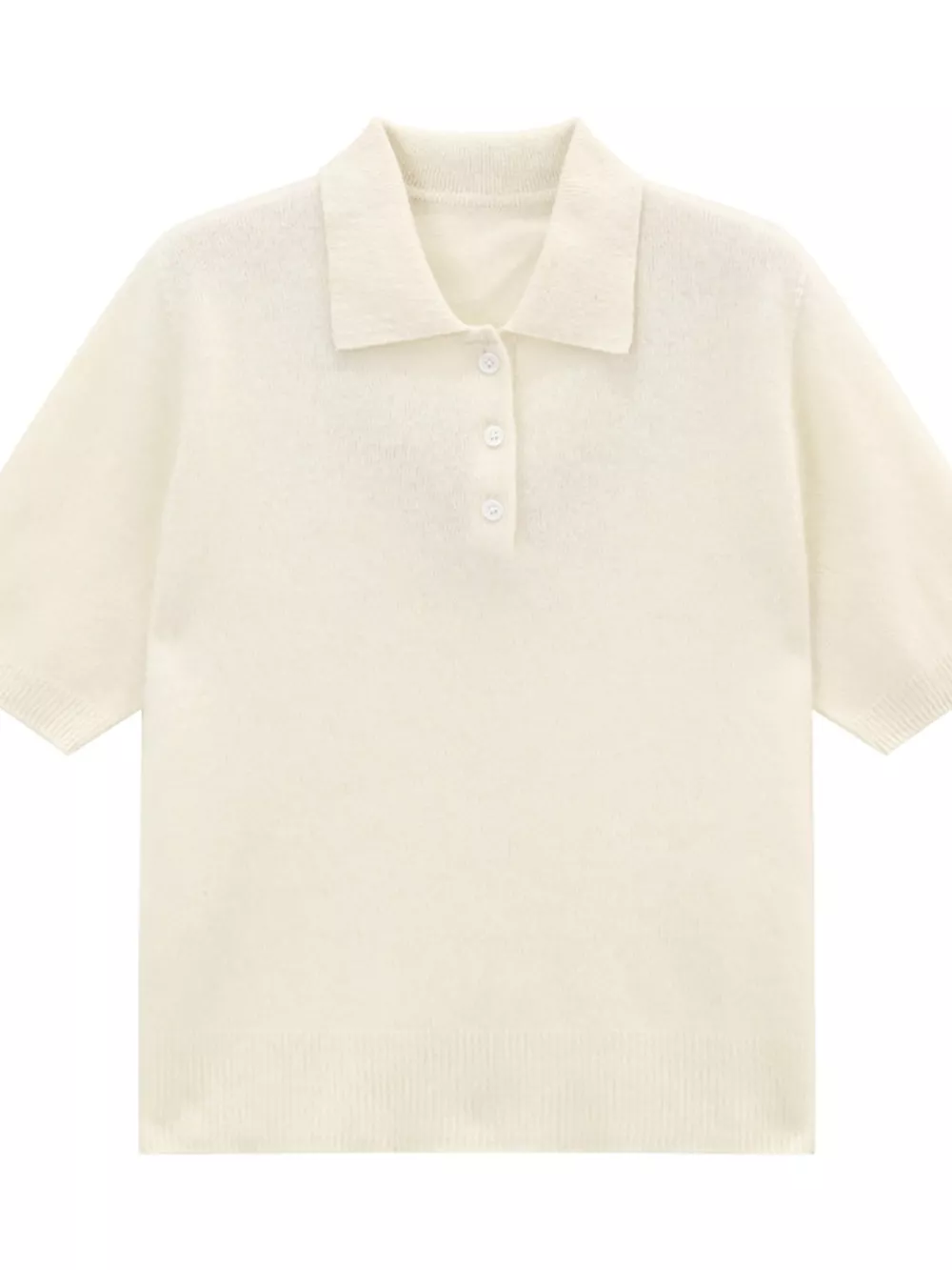Wool Short-Sleeve knitted Polo Shirt, image 9