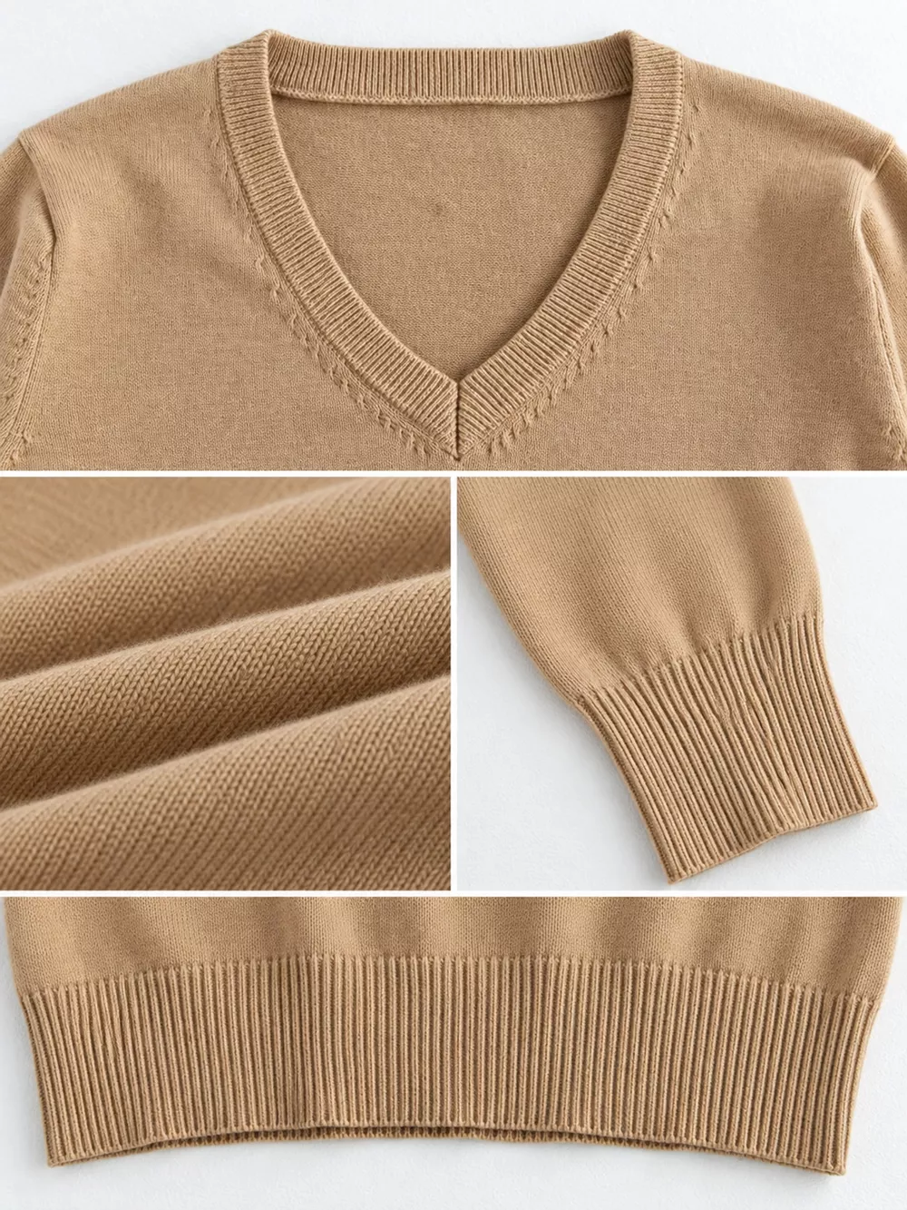 Full Size V-Neck Long Sleeve Sweater Plus Size, image 29