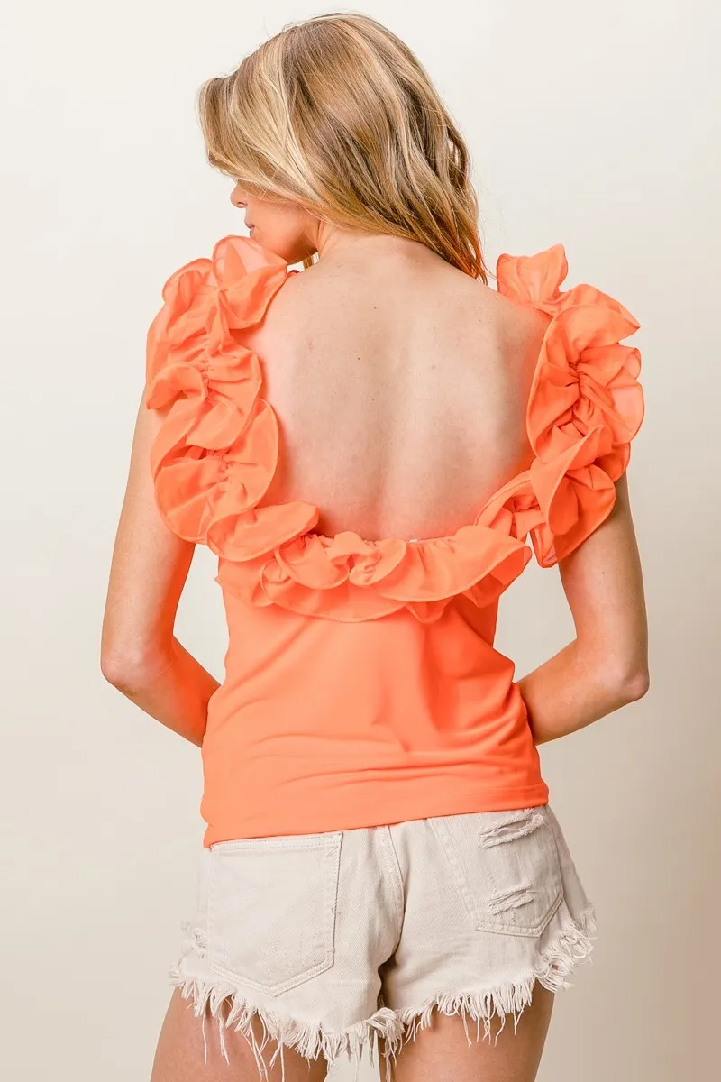 Merrow Frilled Strap With Neckline Tank Top, image 10
