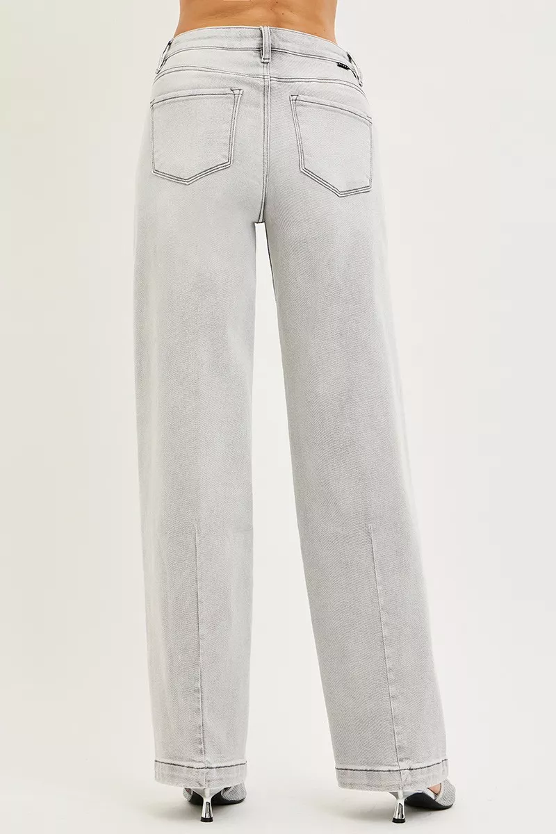 Slouchy Baggy Jeans with Contrast Stitching, image 5