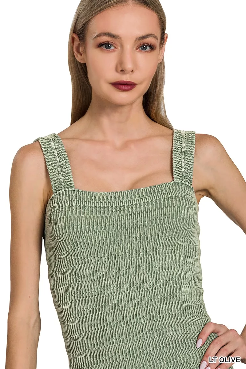 Seamless Winkle Stone Washed Tank Top, image 4