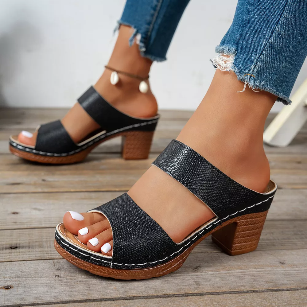 Open Toe Block Heels Sandals, image 2
