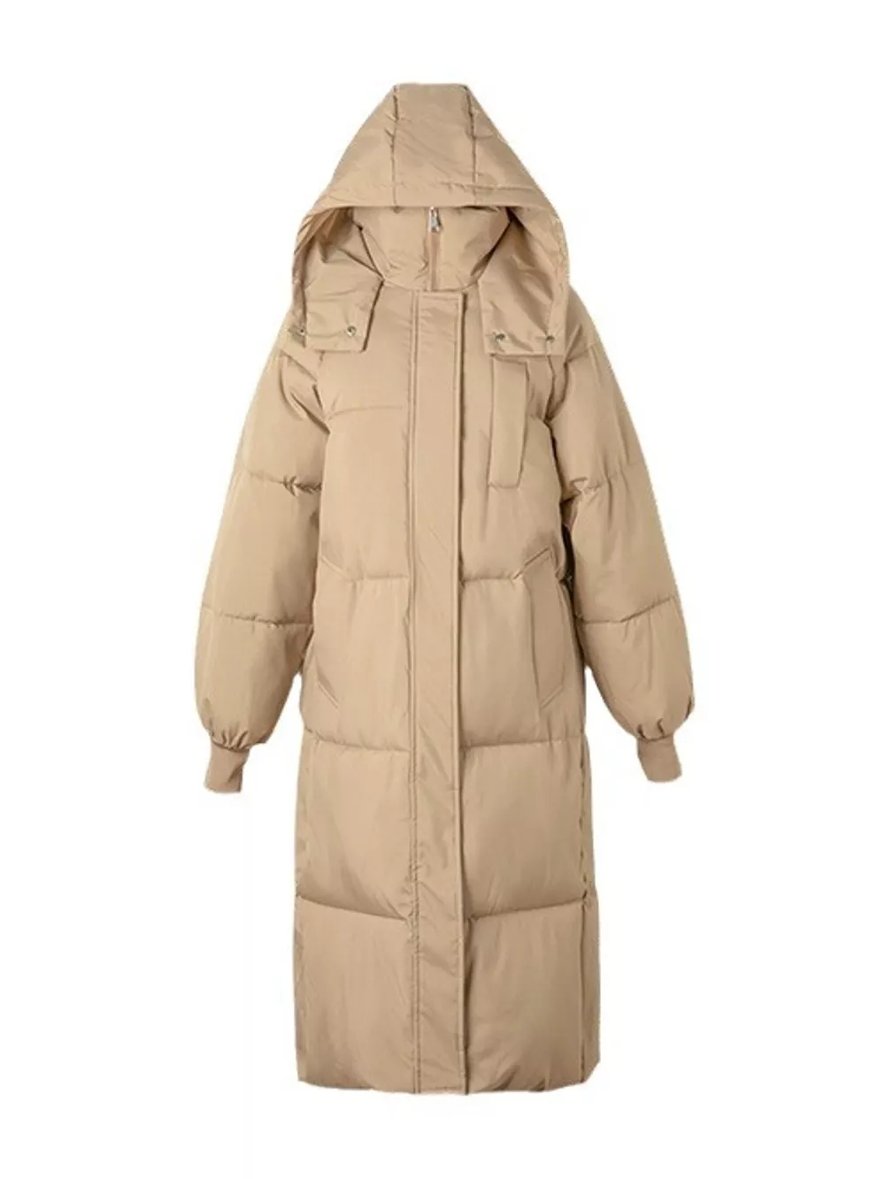 Plus Size Oversized Hooded Longline Puffer Coat, image 5