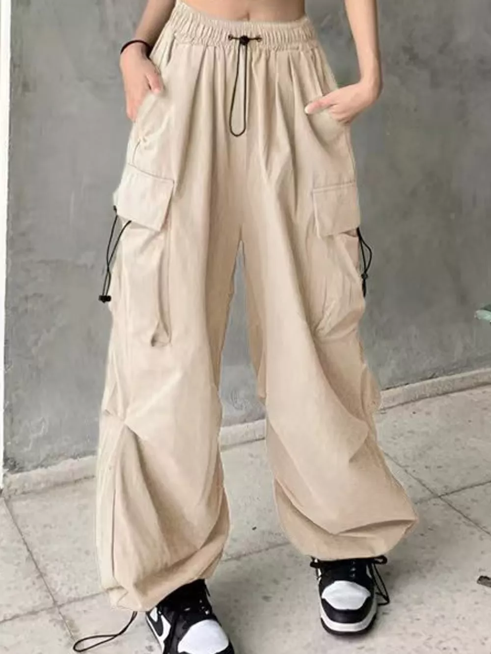 Full Size Drawstring Cargo Pants Plus Size, image 5