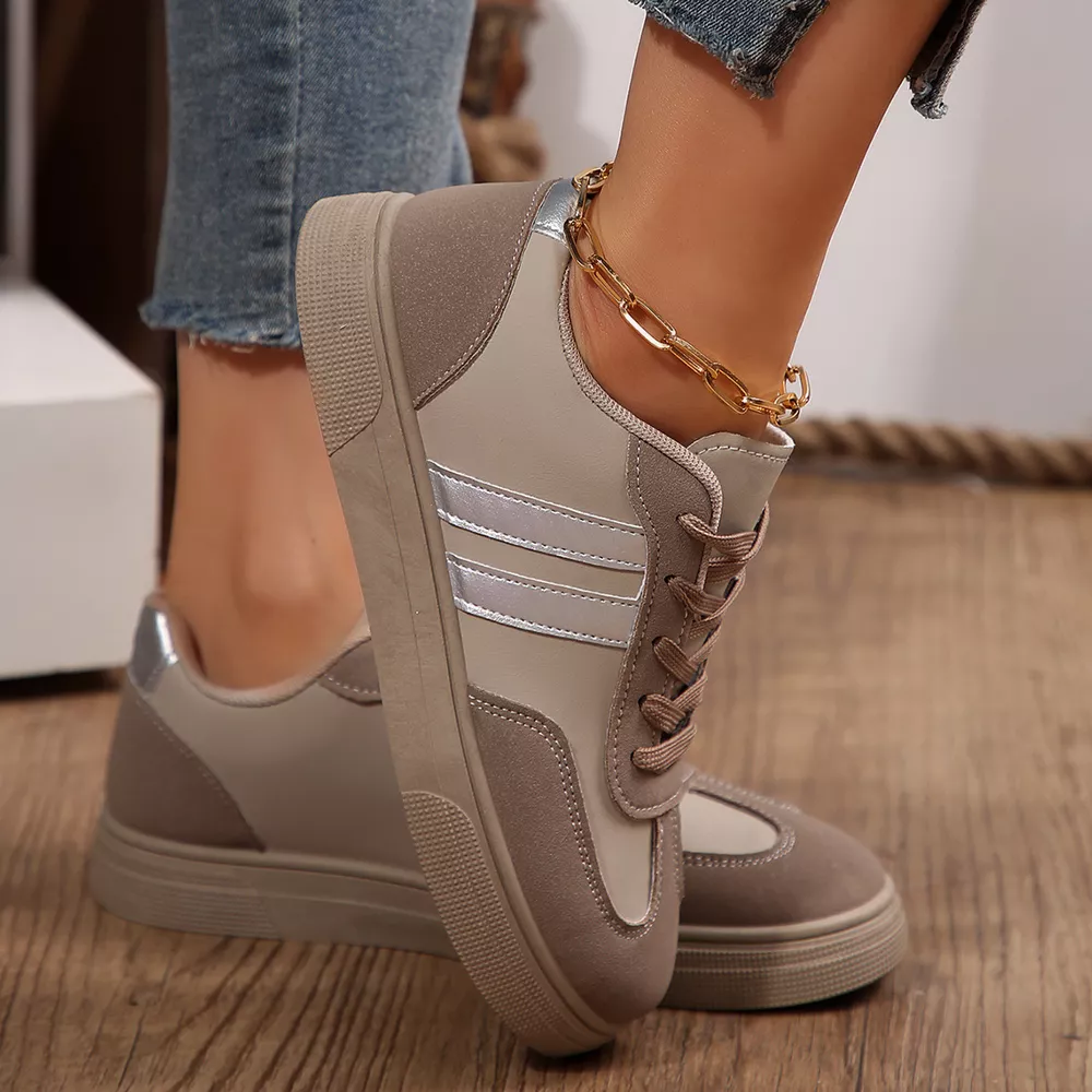 Round Toe Lace Up Sneakers, image 3