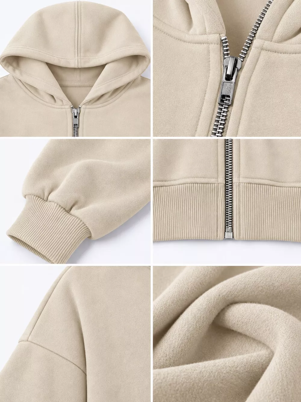 Zip-Up Cropped Hoodie, image 20