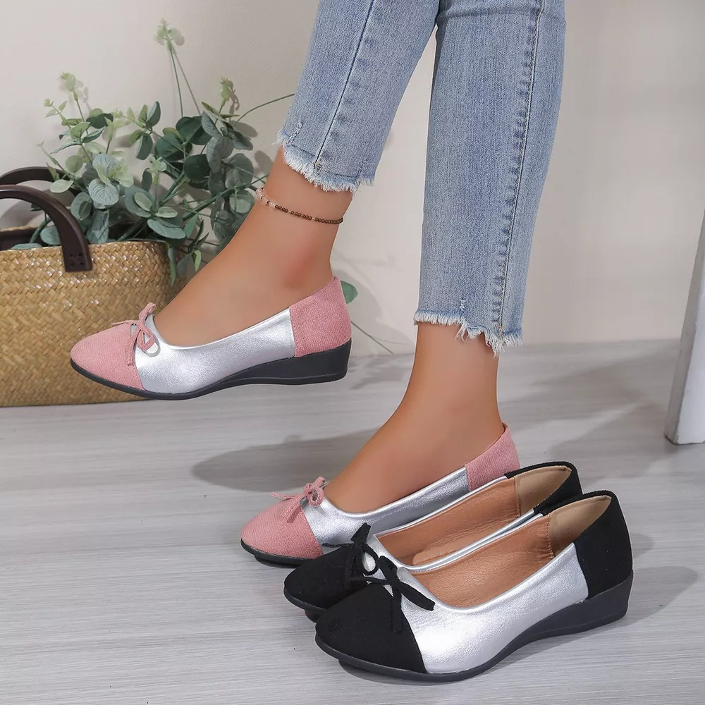 Bow Accent Two-Tone Slip-Ons, image 2