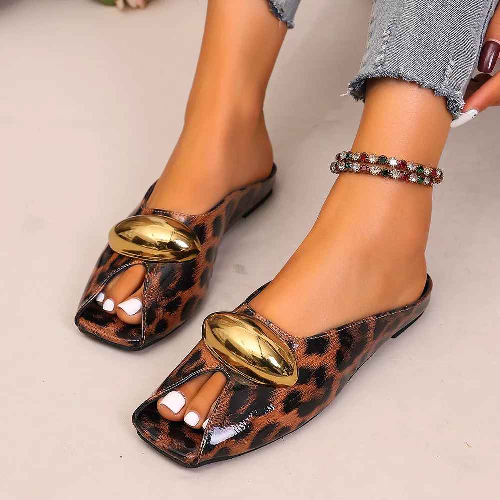 Leopard Open Toe Sandals, image 4