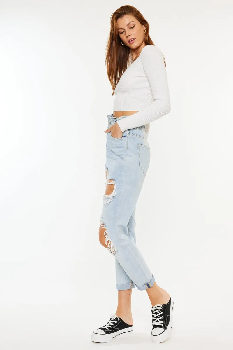 Open Pack Paperbag Mom Jeans, image 4