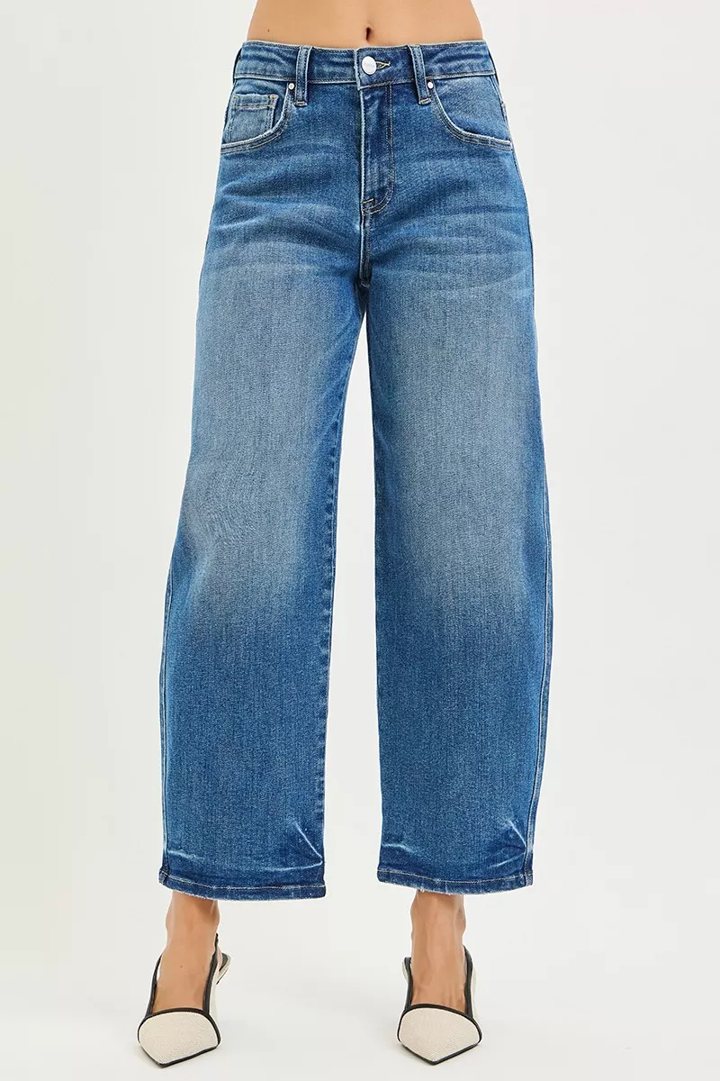 Slouchy Cropped Barrel Jeans