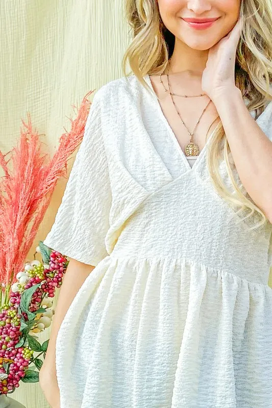 Textured and Soft V Neck Casual Top, image 8