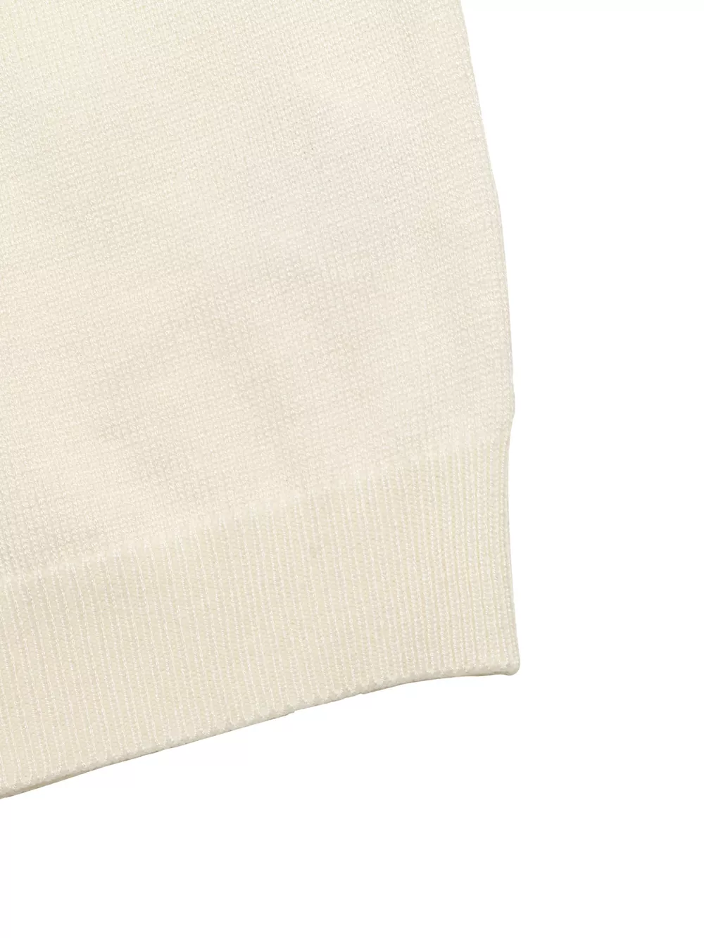 Ruffle Trim Pearl Button V-Neck Knit Top, image 11