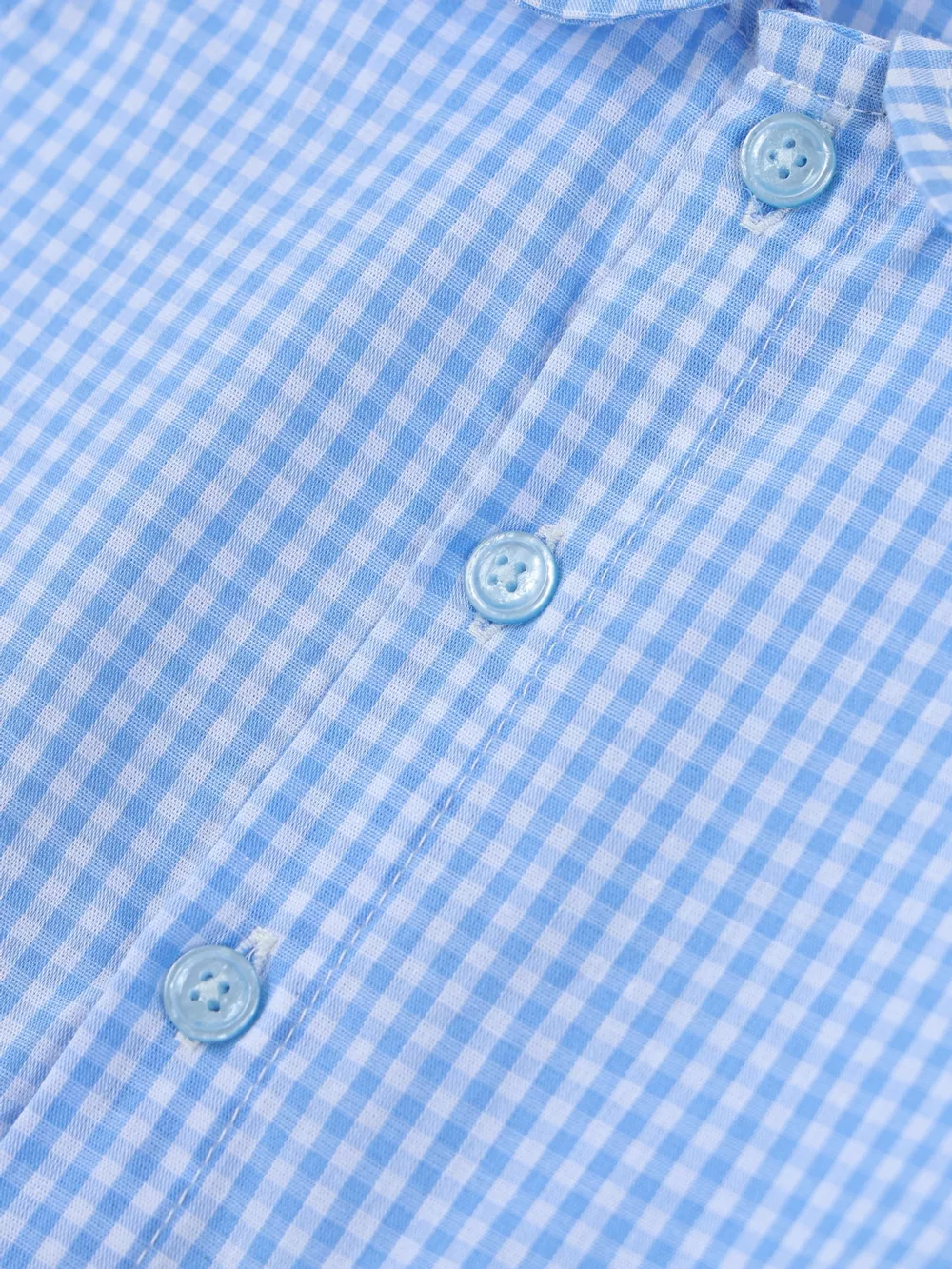 Children's Gingham Peter Pan Collar Button-Front Dress, image 5