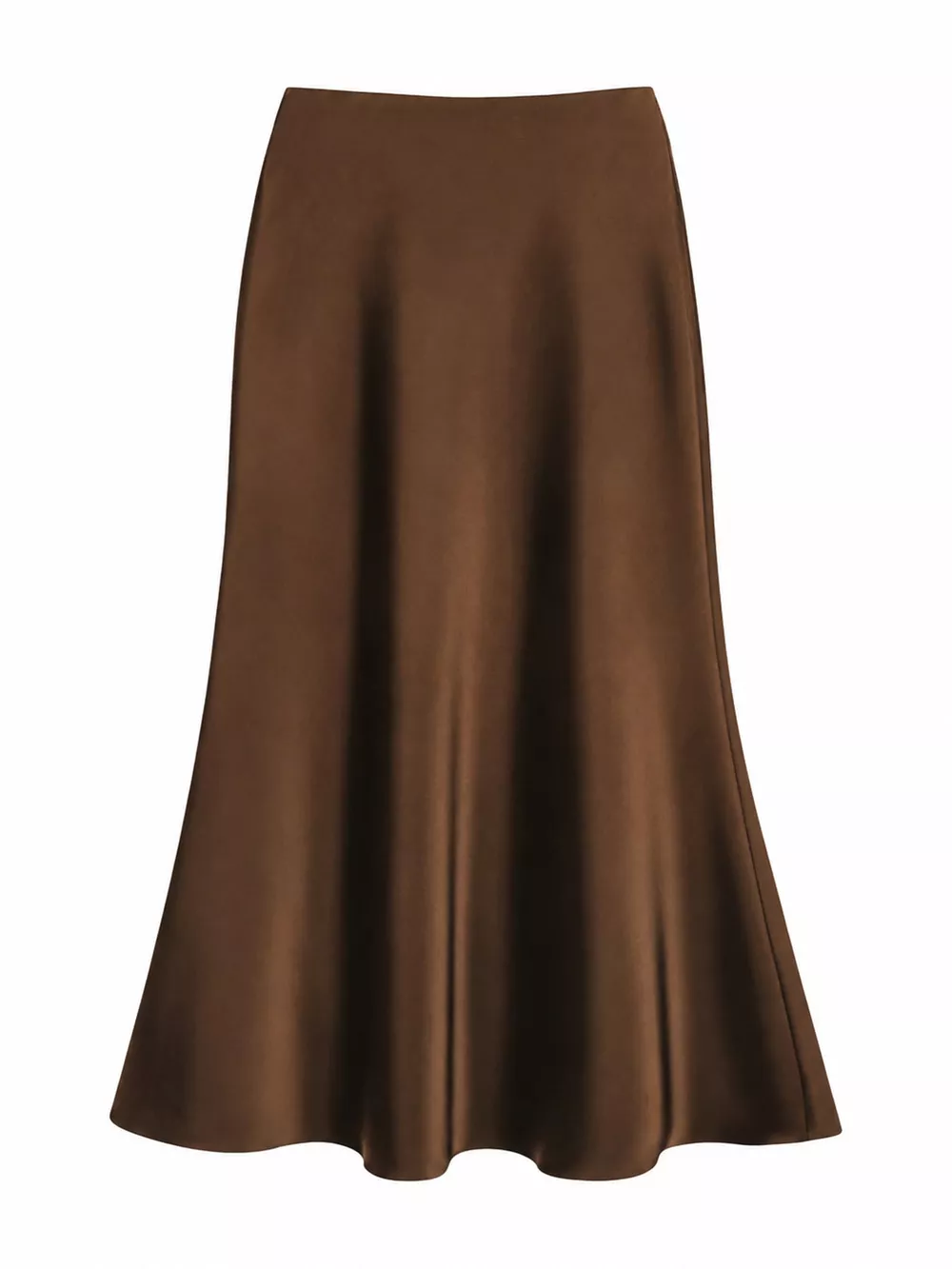 Full Size High-Waisted Satin Midi Skirt Plus Size, image 14