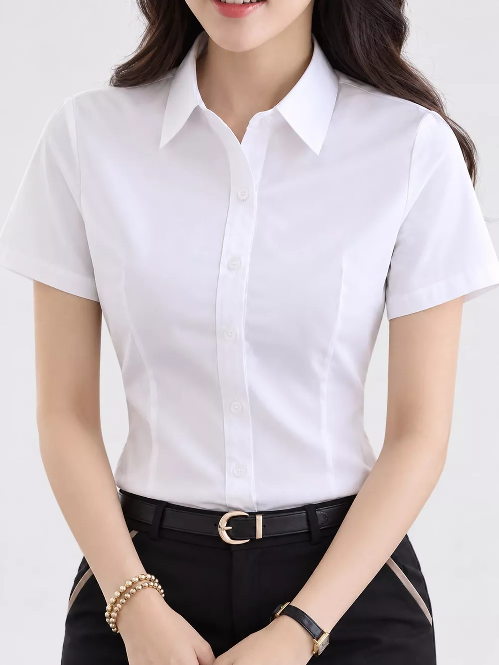 Full Size Classic Slim-Fit Button-Down Shirt Plus Size, image 12